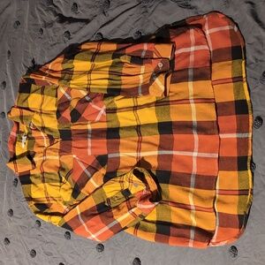 2/$10 Cato plaid high-low shirt